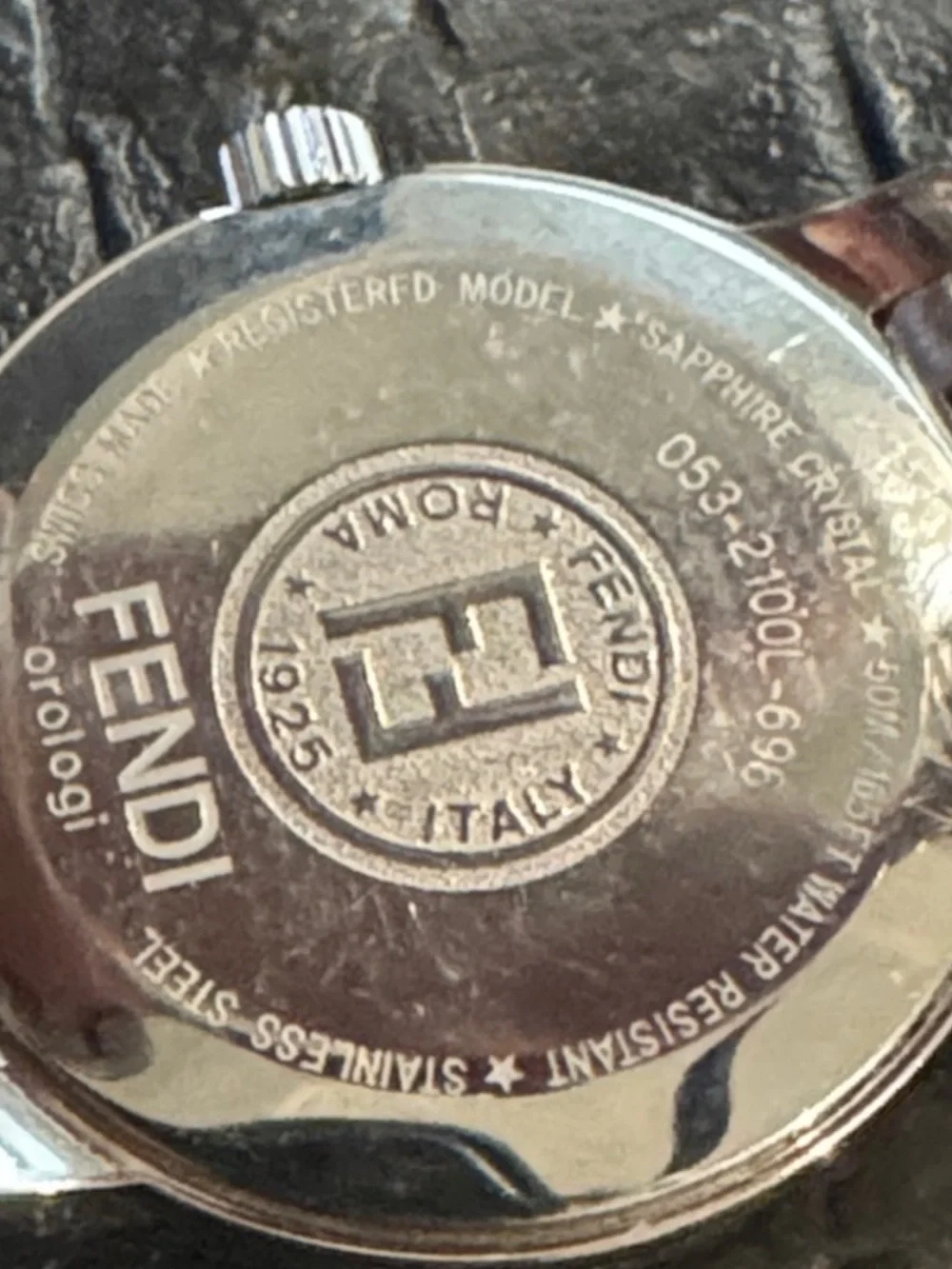 Authentic Fendi luxury designer stainless steel watch